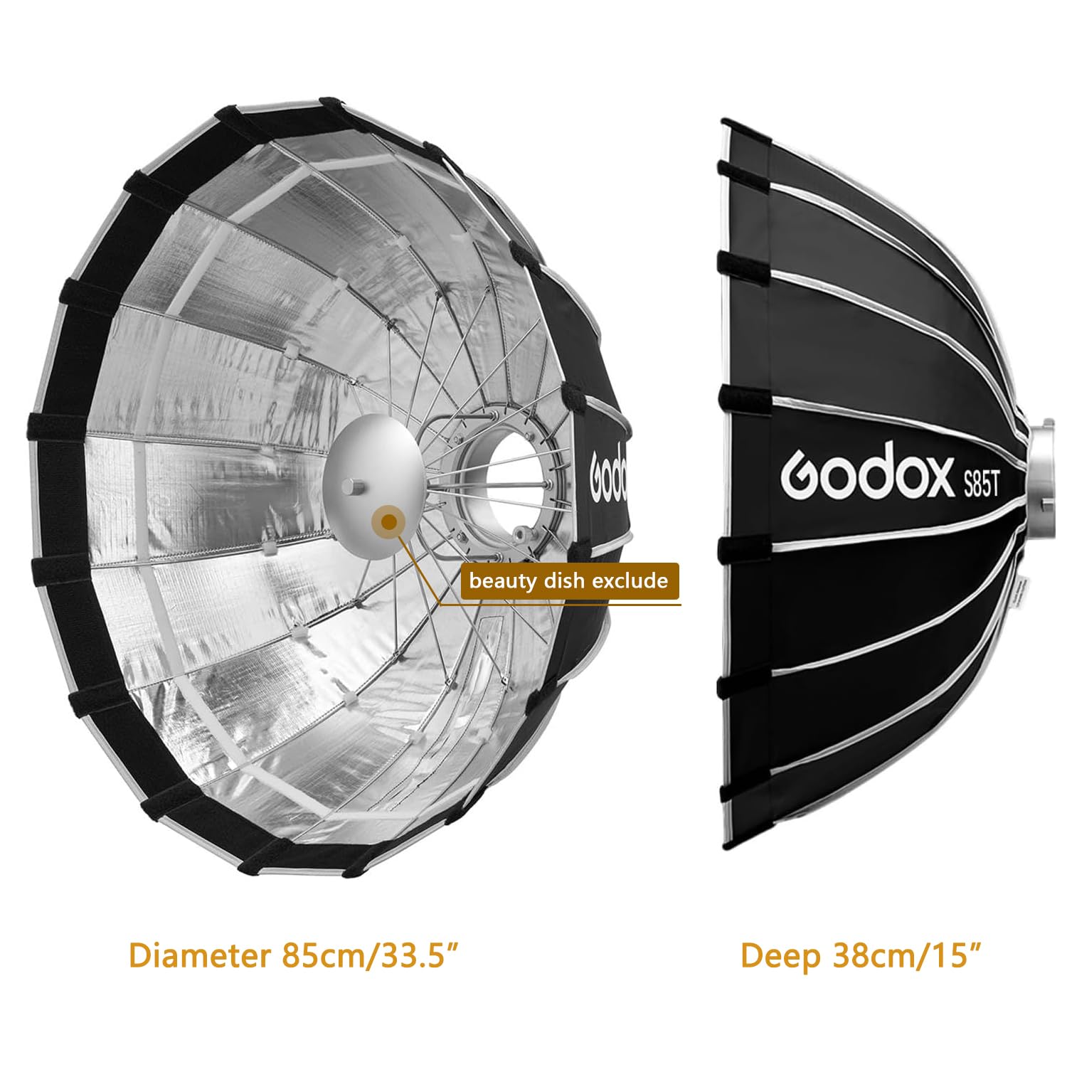 Amazon.com : Godox S85T 85cm/33.5in Softbox Bowens Mount, 1s Quick